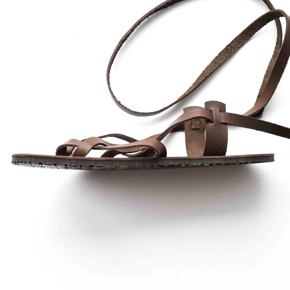 Laboo X Anya - Leather Sandals with Ankle Wrap - Image 15