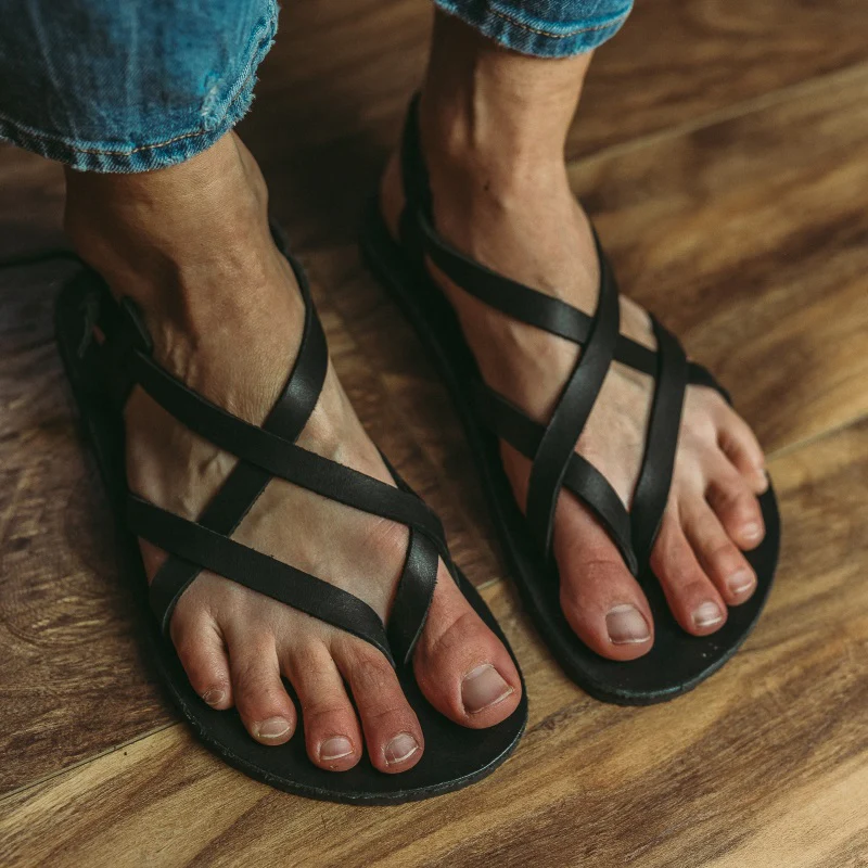 Laboo X Anya - Leather Sandals with Ankle Wrap - Image 6