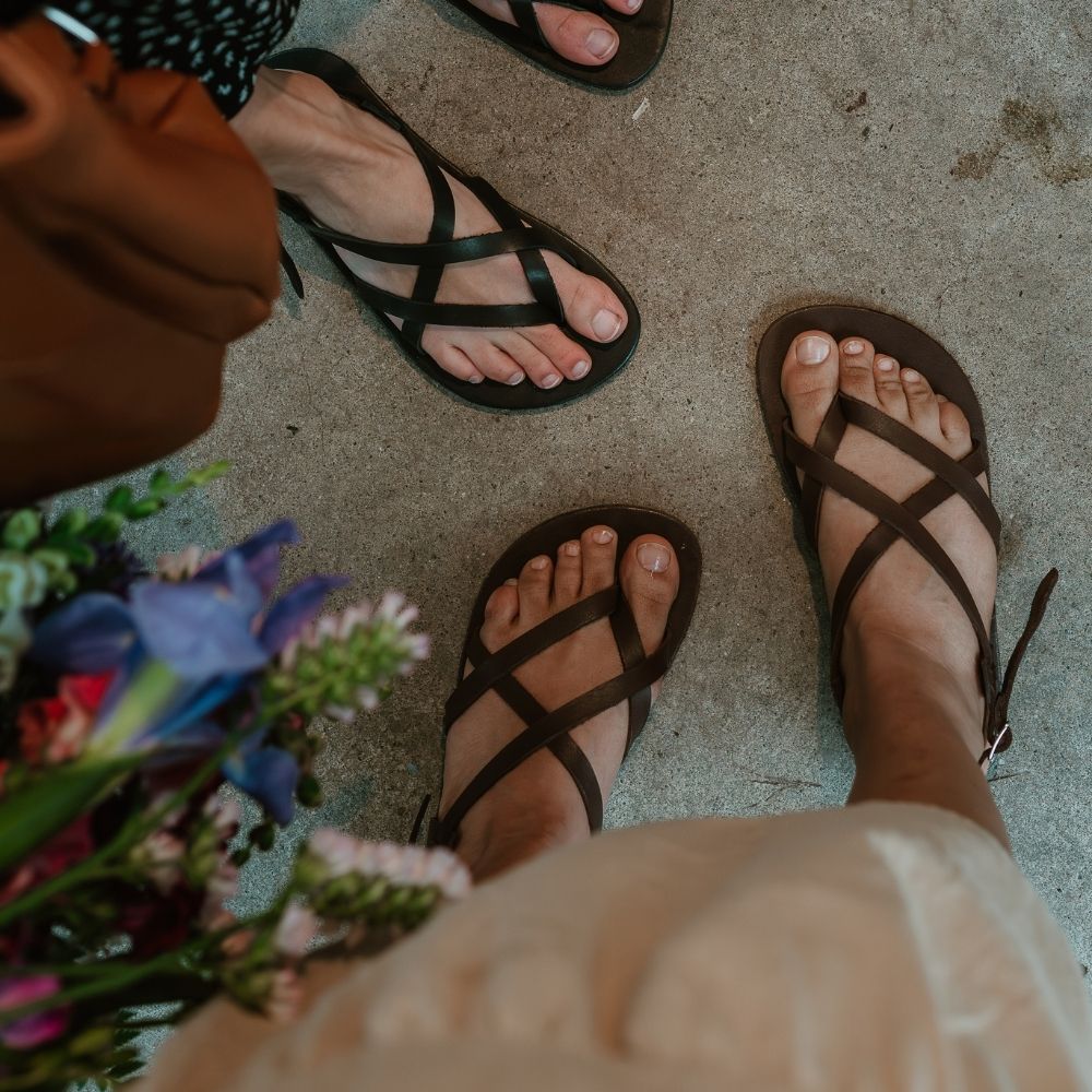 Laboo X Anya - Leather Sandals with Buckle - Image 11
