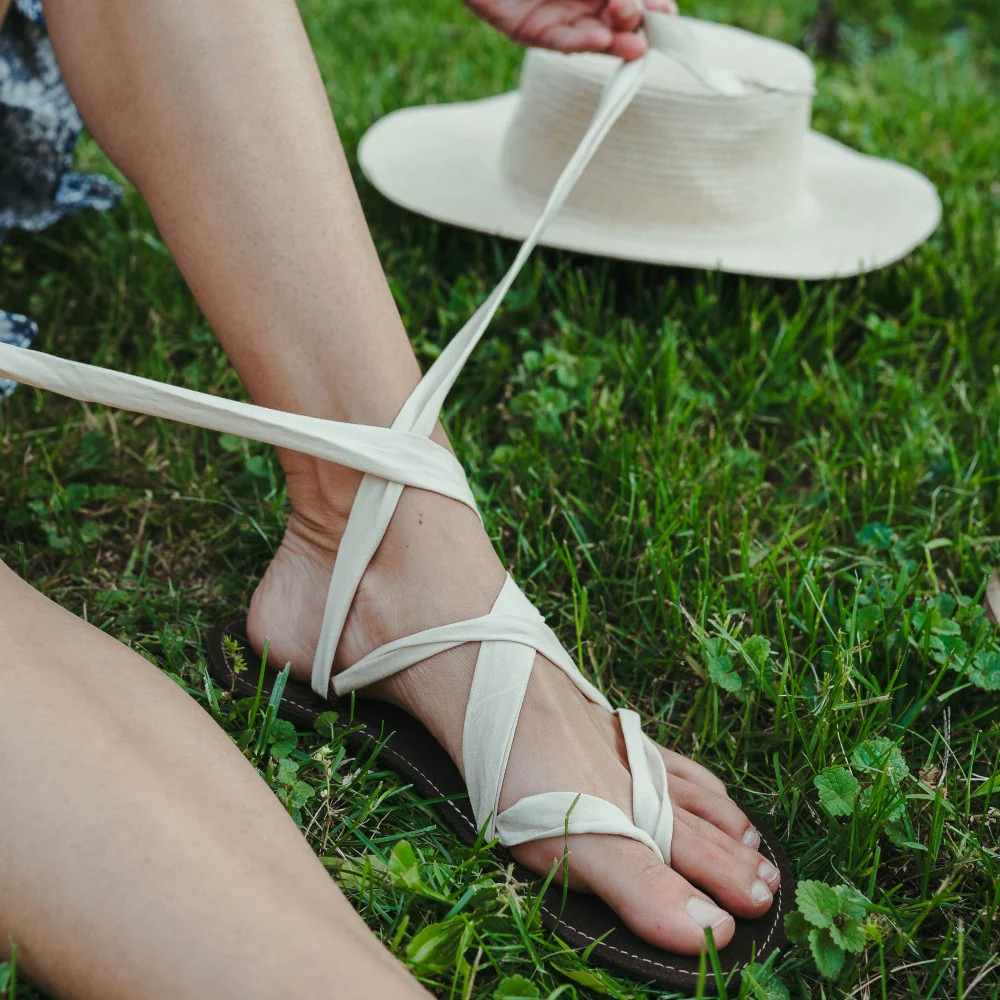 Juuri Adjustable Tie Ribbon Sandals - Image 13