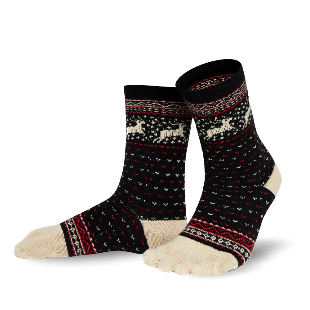 Knitido Hossa Reindeer Sweater Toe Socks - Image 3